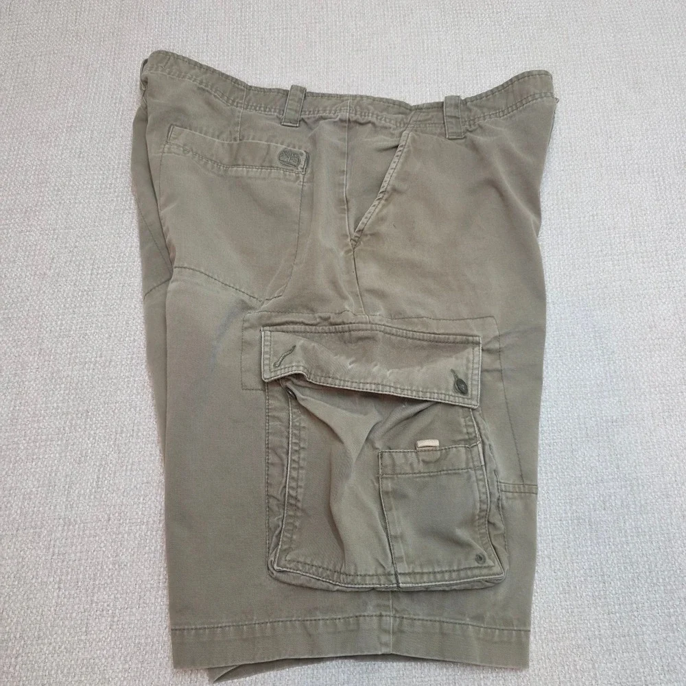 Timberland Scout Cargo Shorts Mens Khaki Size 38 Cotton Utility Pockets